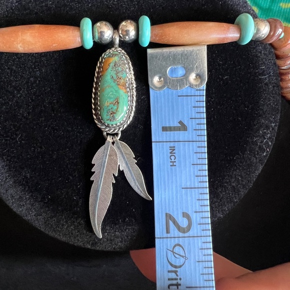Native American Turquoise bead necklace. Men or woman. Unisex - Picture 3 of 5